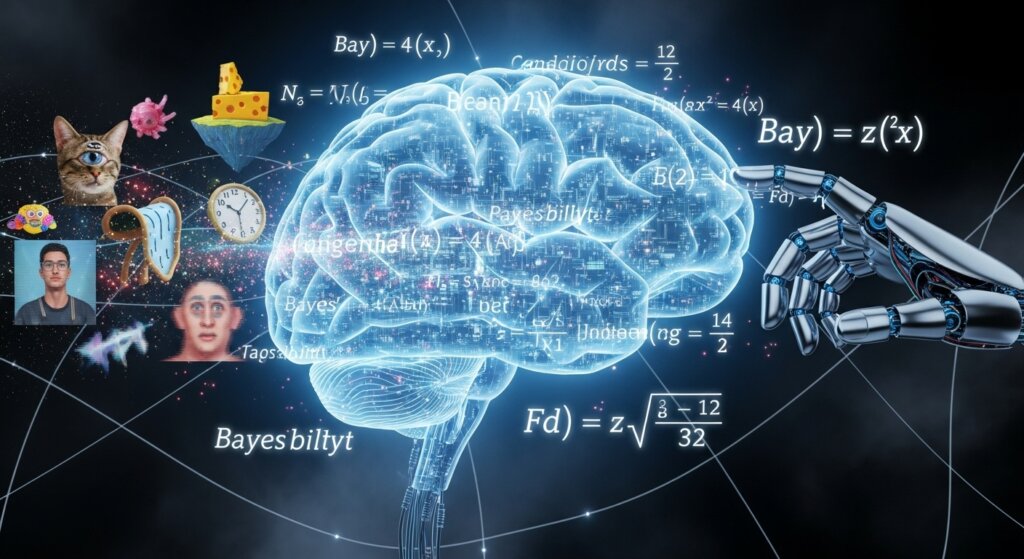 imagem que representa um calculo de probabilidade, IA e alucinações