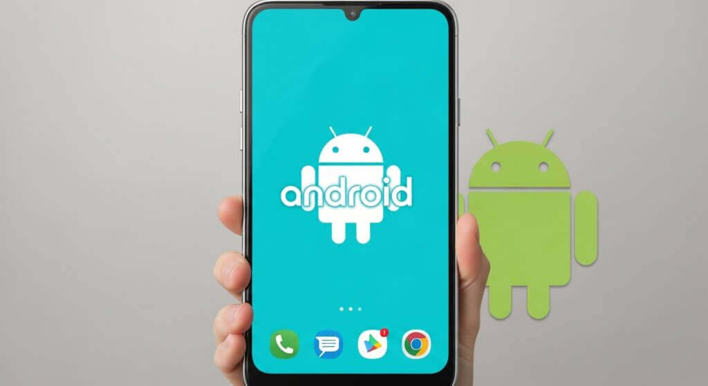 imagem mostrando texto rodando android 16